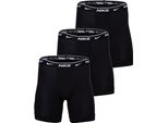 Nike Boxer Da Uomo, Confezione Da 3 - Boxer Lunghi, Cotone Elasticizzato, Logo In Vita Nero M