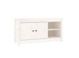 Mobile Tv Bianco 103X36,5X52 Cm In Legno Di Pino Massiccio