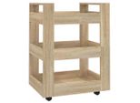 Carrello Da Cucina Rovere Sonoma 60X45X80 Cm Materiale A Base Di Legno
