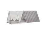 Gabbia Per Conigli Grigio 201,5X80,5X71 Cm Acciaio Zincato