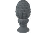 Clayre & Eef Decorazione Cono In Abete Ø 14X29 Cm Pietra Grigia