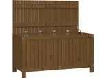 Vidaxl Cassapanca Da Giardino Marrone Miele 121X55X64 Cm In Legno Di Pino Massiccio