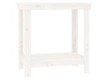 Vidaxl Banco Da Lavoro Bianco 80X50X80 Cm In Legno Di Pino Massiccio