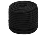 Vidaxl Corda Da Lavoro Nera 16 Mm 25 M Poliestere