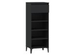 Vidaxl Portascarpe Nero 40X36X105 Cm Materiale A Base Di Legno