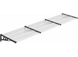 Vidaxl Tettoia Per Porta Nera E Trasparente 358,5X90 Cm In Policarbonato