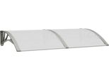 Vidaxl Tettoia Per Porta Grigia 150X75 Cm In Policarbonato