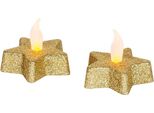 Candela Magichome Natale, Led Stella, Oro, Bianco Caldo, 5,8X4,8 Cm