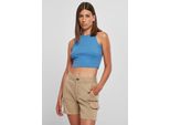 Urban Classics Donna Cropped Rib Top Horizonblue - L