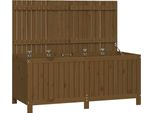 Vidaxl Cassapanca Da Giardino Marrone Miele 147X68X64 Cm In Legno Di Pino Massiccio