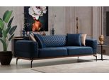 Design Divano Moderno A Tre Posti Divani Blu Divani Mobili Imbottiti Loft Nuovo