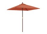 Vidaxl Ombrellone Con Palo In Legno Terracotta 198X198X231 Cm
