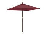 Vidaxl Ombrellone Con Palo In Legno Rosso Bordeaux 198X198X231 Cm