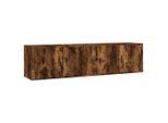 Pensili Tv 2 Pz. Rovere Fumé 80X34,5X40 Cm