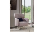 Poltrona Wing Chair Poltrona Cocktail Poltrona Design Moderno Seduta In Tessuto Grigio
