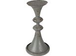 Portacandele Clayre & Eef 26 Cm In Metallo Grigio