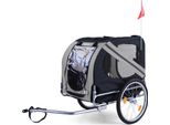 Rimorchio Per Bicicletta / Rimorchio Per Cani Pieghevole Per Animali Domestici Fino A 40 Kg Grigio Nero