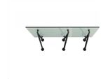 Glaszentrum Hagen - 230X90 Cm Vetro Trasparente A Spruzzo - Trasparente - Incl. RAL7016