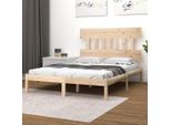 The Living Store Letto In Legno Massiccio 140X190 Cm