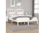 The Living Store Letto In Legno Massiccio Di Pino Bianco 180X200 Cm