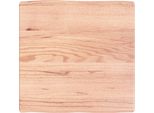 The Living Store Piano Del Tavolo 60X60X(2-6) Cm In Legno Massiccio Trattato Bordo Albero