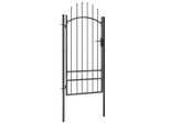 The Living Store Cancello Da Giardino In Acciaio 1X2,5 M Nero