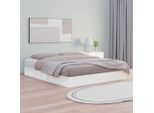 The Living Store Letto In Legno Massiccio Bianco 120X200 Cm