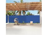The Living Store Tenda Laterale Estensibile Blu 200X1200 Cm