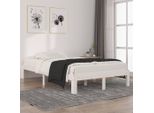 The Living Store Letto In Legno Massiccio Di Pino Bianco 120X200 Cm