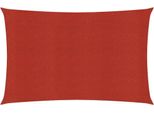 The Living Store Tenda Da Sole 160 G/M² Rosso 2X4,5 M Hdpe