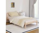 The Living Store Letto In Legno Massiccio Di Pino 100X200 Cm