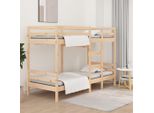 The Living Store Letto A Castello 75X190 Cm In Legno Di Pino Massiccio