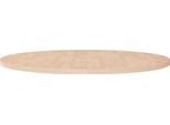 The Living Store Piano Del Tavolo Rotondo Ø90X2,5 Cm Rovere Massiccio Non Trattato