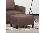 The Living Store Poggiapiedi Marrone 60X50X41 Cm In Pelle Finta