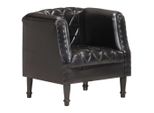 The Living Store Poltrona Nera Vera Pelle Di Capra