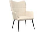 The Living Store Relaxsessel Creme Stoff
