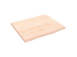 The Living Store Mensola A Muro 60X50X2 Cm In Rovere Massiccio Non Trattato