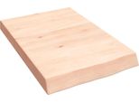 Syfax™ Ripiano A Parete 40X60X(2-6) Cm Massello Rovere Non Trattato