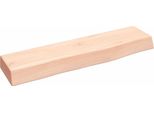 The Living Store Mensola A Muro 40X10X4 Cm In Rovere Massiccio Non Trattato