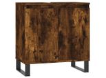 Vidaxl Mobile Da Bagno In Rovere Fumé 58X33X60 Cm Materiale A Base Di Legno