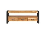 Mobile Tv 120X30X45 Cm In Legno Massiccio Di Acacia