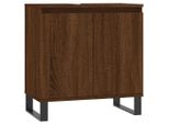 Vidaxl Armadietto Da Bagno In Rovere Marrone 58X33X60 Cm Materiale A Base Di Legno
