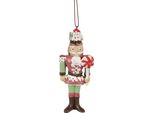 Clayre & Eef Schiaccianoci Pendente Di Natale 12 Cm In Poliresina Rossa
