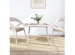 Piano Del Tavolo Bianco 90X45X2,5 Cm In Pino Massiccio Ovale