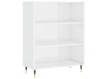 Libreria Bianca Lucida 69,5X32,5X90 Cm Materiale A Base Di Legno