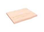 Piano Del Tavolo 60X50X(2-4) Cm In Rovere Massiccio, Non Trattato