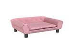Vidaxl Letto Per Cani Rosa 70X48X22 Cm In Velluto