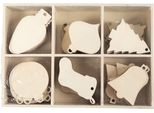 Creativ Company Set Di Decorazioni Natalizie In Legno 90 Pezzi 4-5 Cm Decorazione