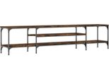 Mobile Tv Vidaxl Rovere Fumé 201X35X45 Cm Materiale Legno E Ferro