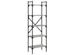 Libreria 5 Scomparti Grigio Sonoma 56X31,5X174 Cm Materiale A Base Di Legno